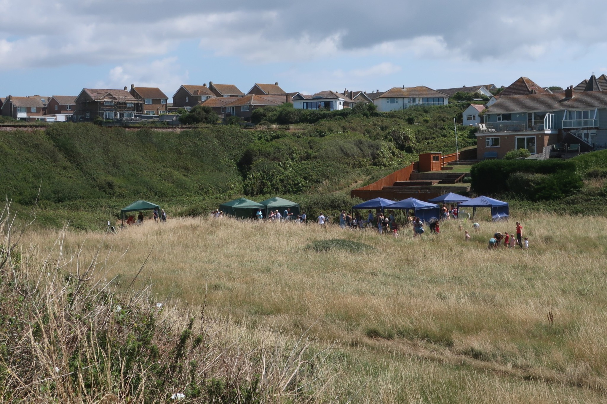 Distance shot of marquees 